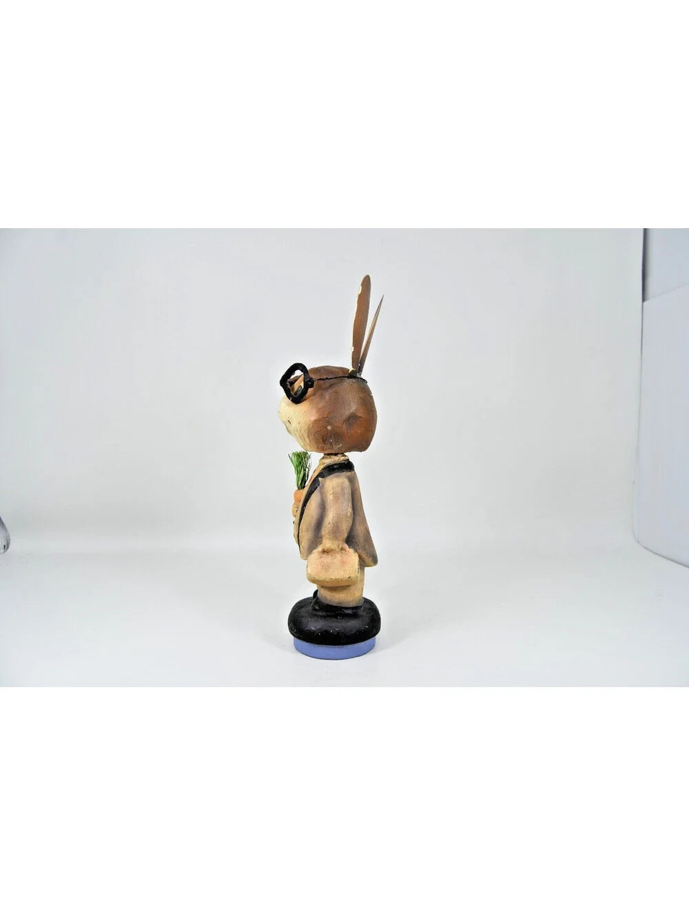 Antique Paper Mache Bunny Rabbit Nodder Bobblehead Figurine Toy Candy Germany